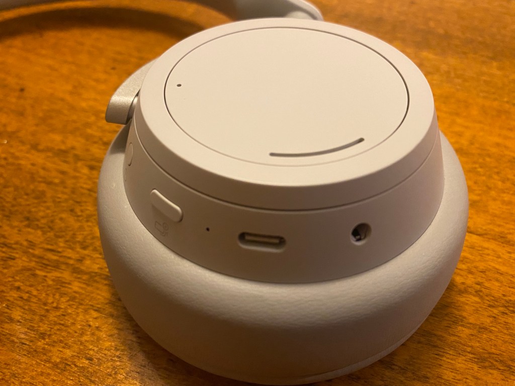 Close up of earcup for surface headphones 2