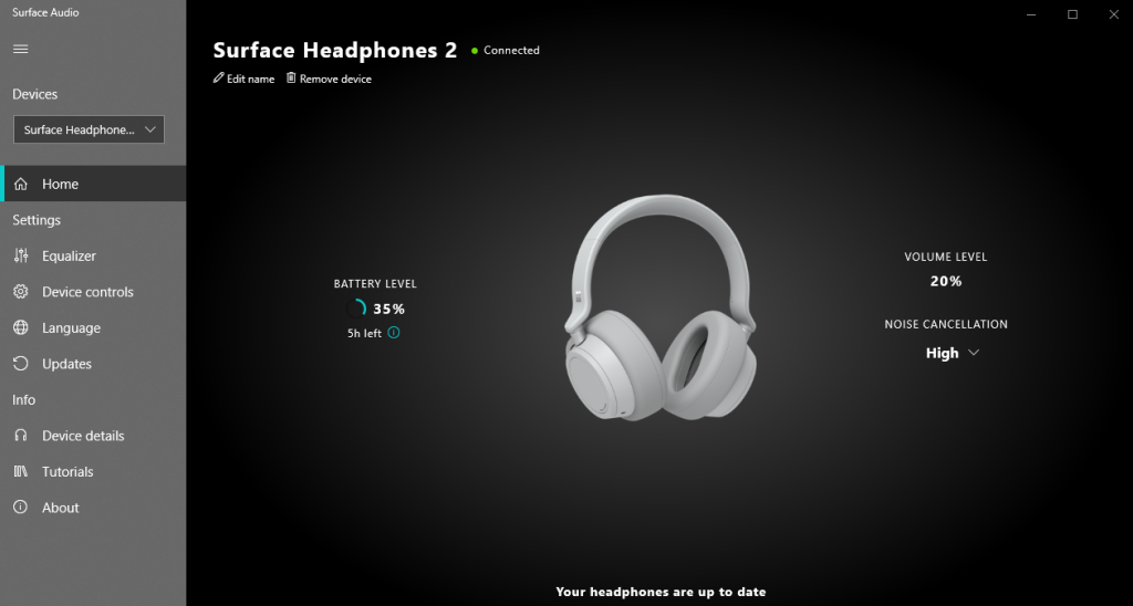 Software for Surface Headphones 2