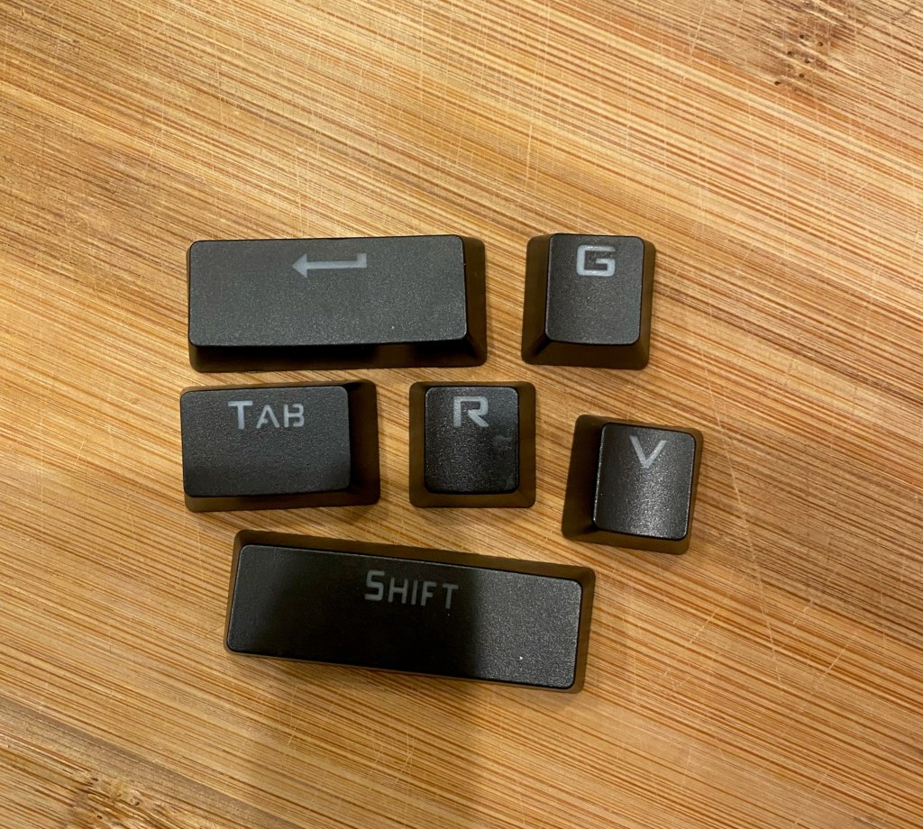 Keycaps of Redragon K552 mechanical keyboard