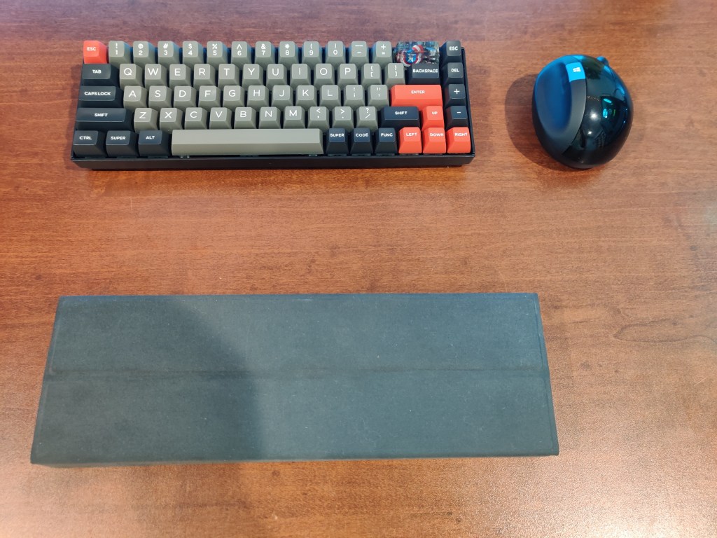 Epomaker NT68 being hidden by its cover.