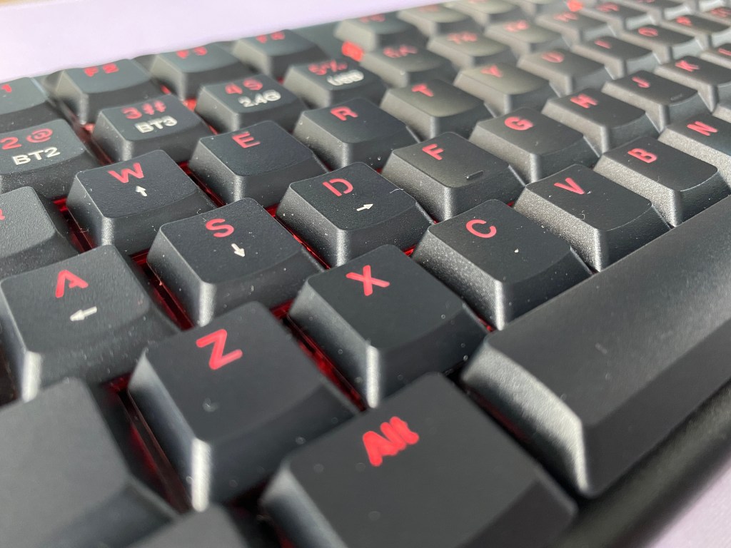 Close up of Redragon Horus K618 mechanical keyboard