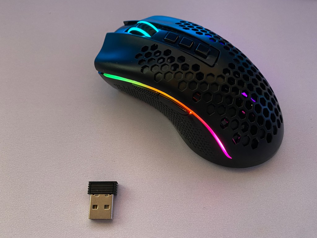 Redragon M808 Storm Pro mouse with 2.4 Ghz dongle