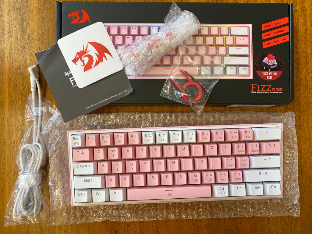 Unboxing of Redragon K617 Fizz mechanical keyboard