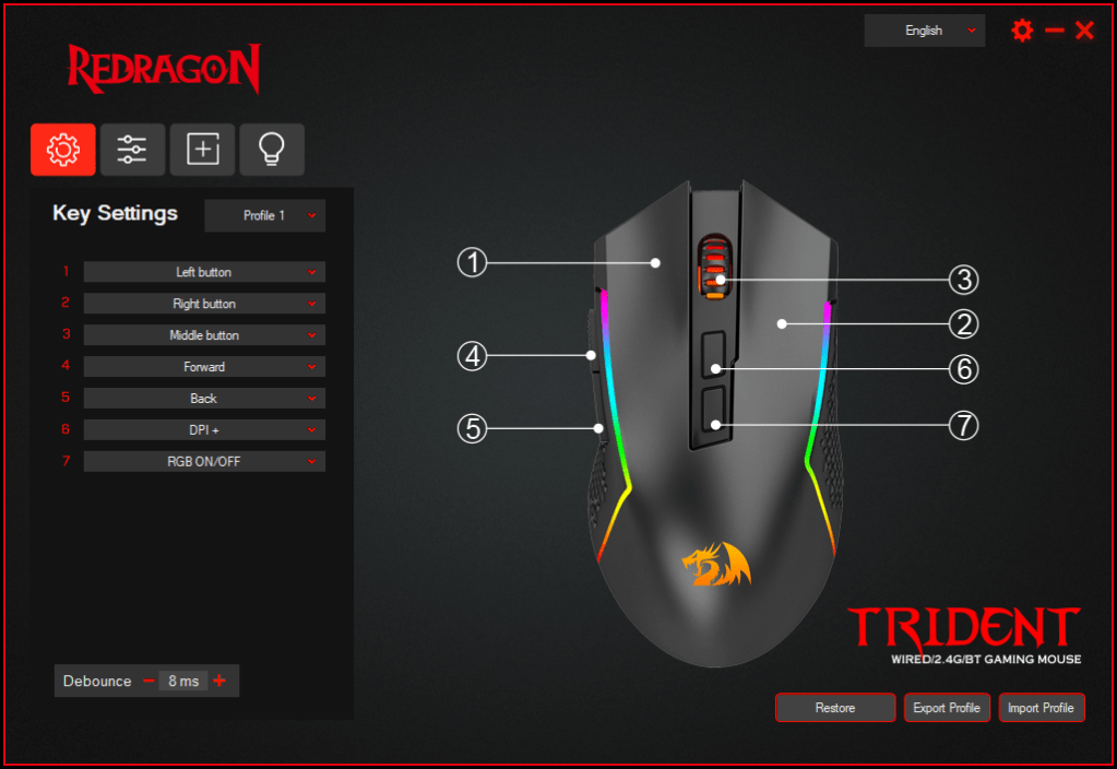 Software for Redragon M693 mouse